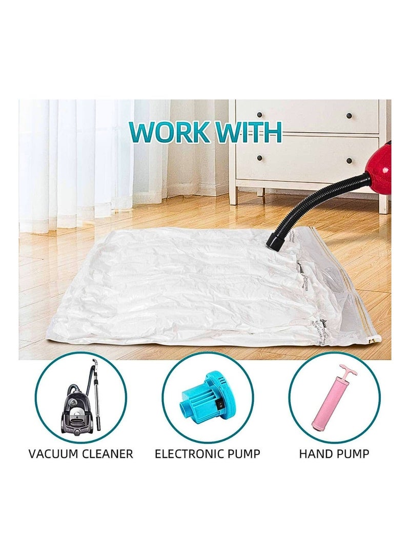 Casilda Premium Vacuum Storage Bags with Free Hand Pump for Home, Travel For 80% more Space! – Set of 14 (Set C) - Image 3